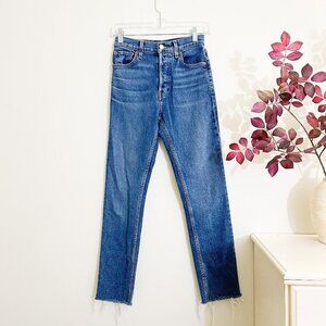 🦋 RE/DONE Mid 70's Wash High Rise Waisted Jeans Size 25